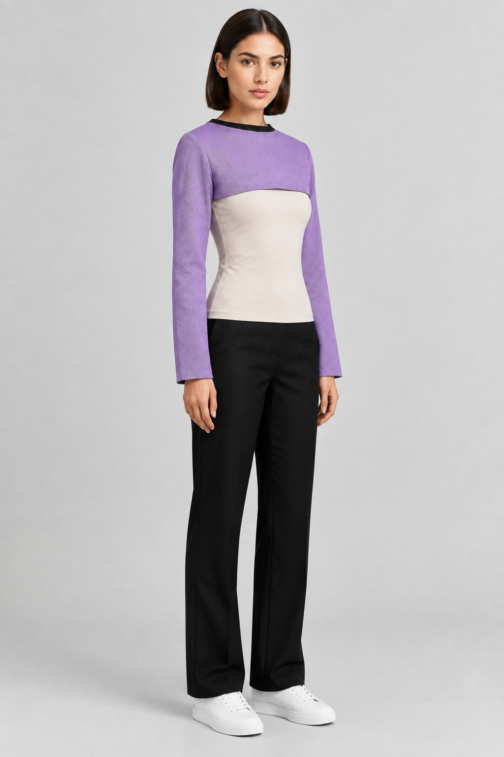 The Ragged Priest Damen Crop Top Lila Schwarz Größe S