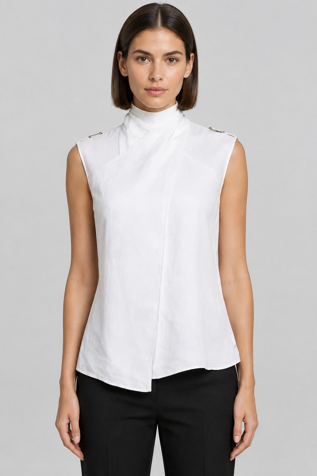 Zara Damen Neckholder Top Weiß Größe XS