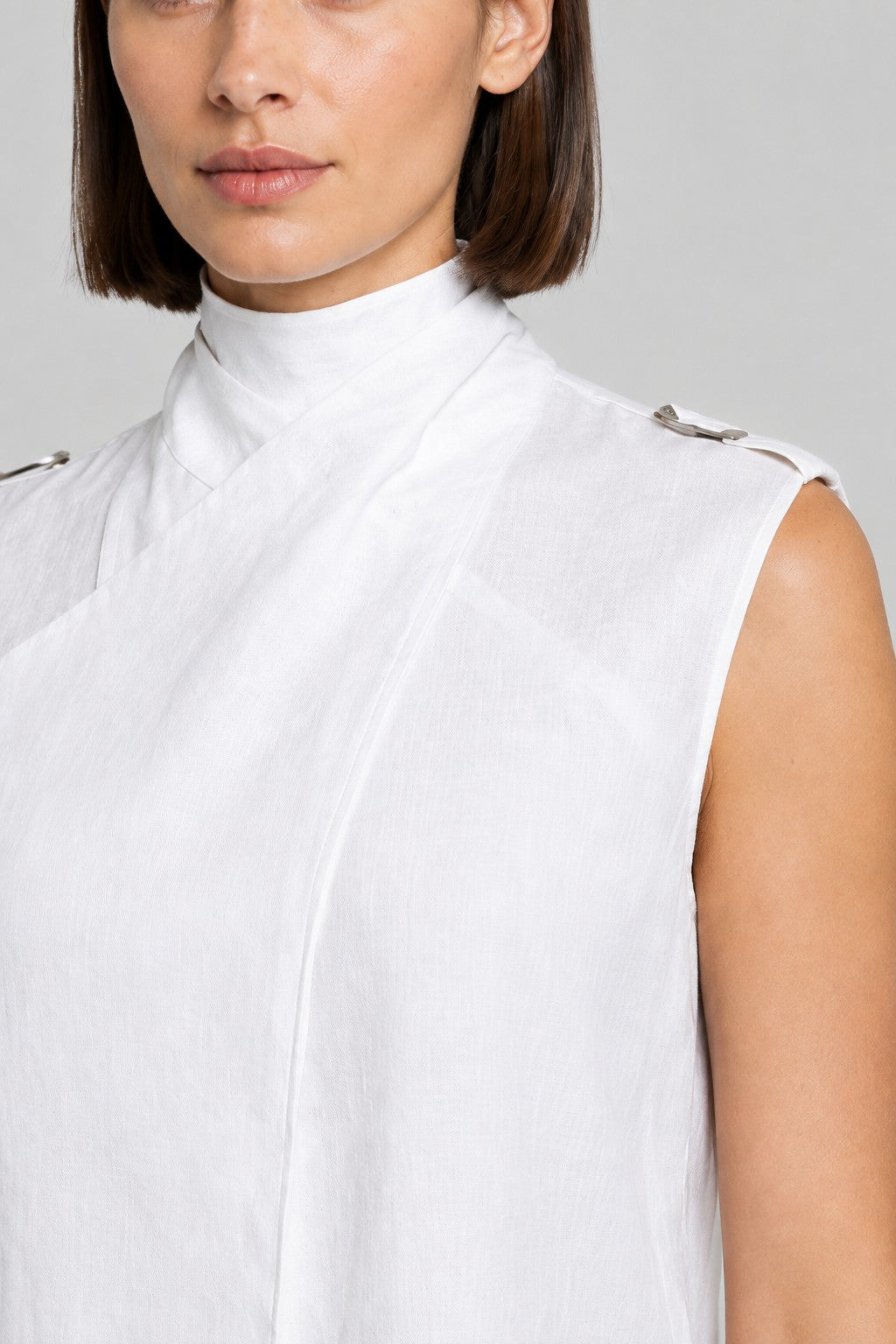 Zara Damen Neckholder Top Weiß Größe XS