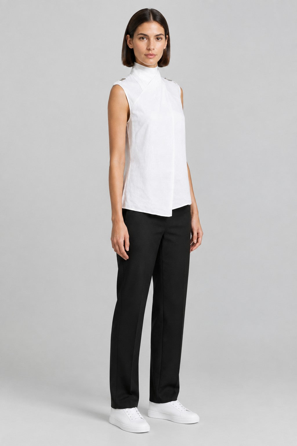 Zara Damen Neckholder Top Weiß Größe XS