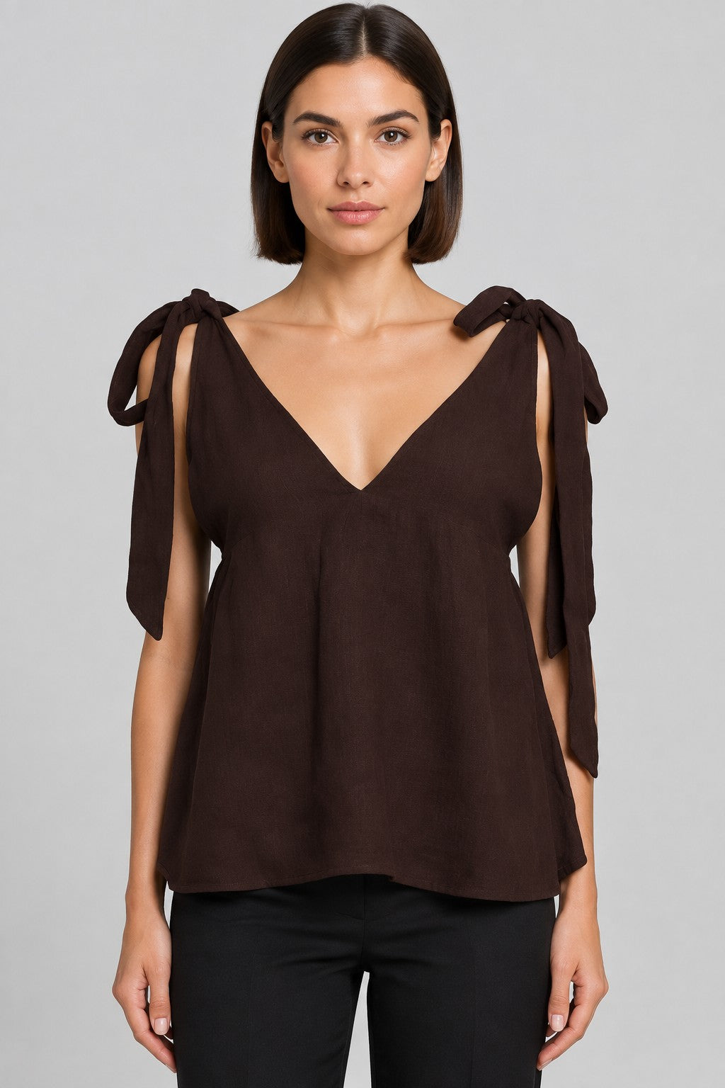 Zara Damen Top Braun Größe M