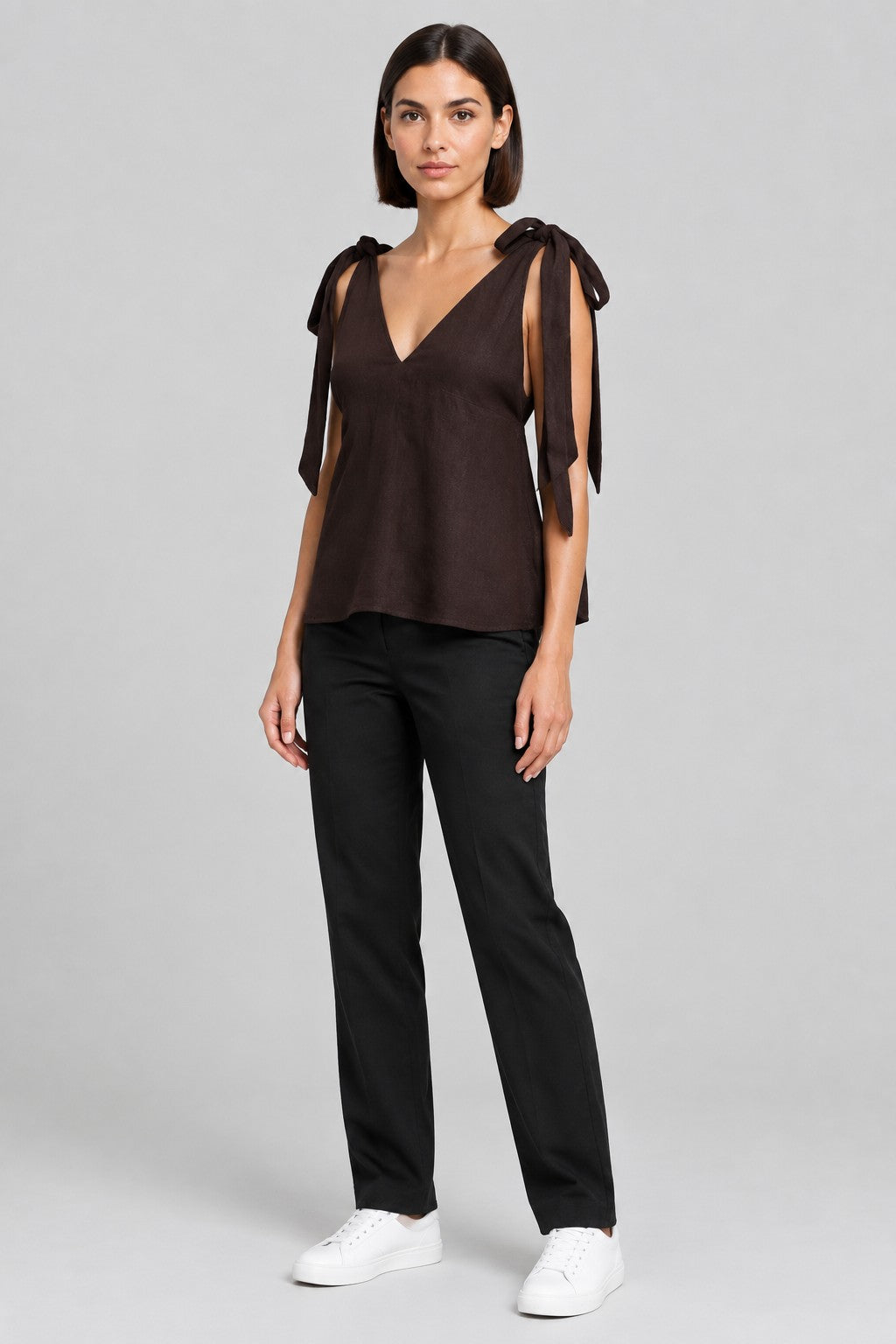 Zara Damen Top Braun Größe M