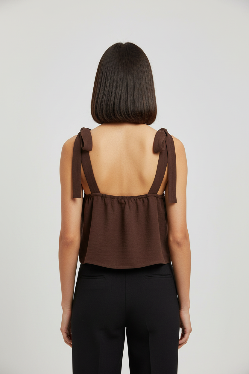 Zara Damen Top Braun Größe M
