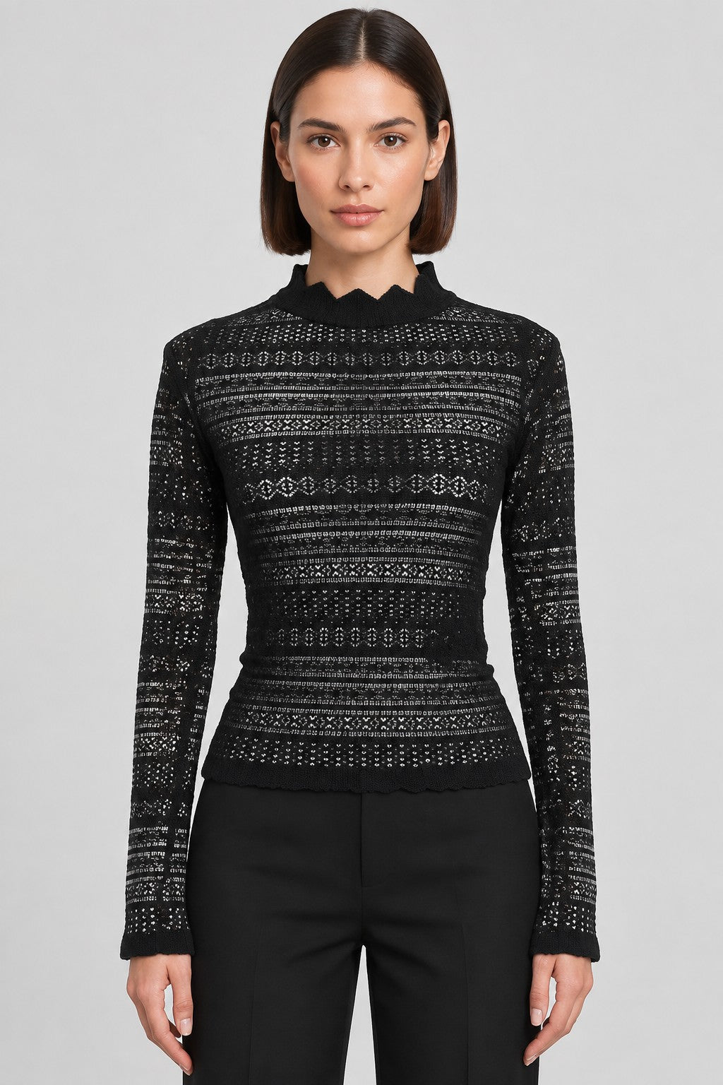 Zara Damen Top Schwarz Größe S