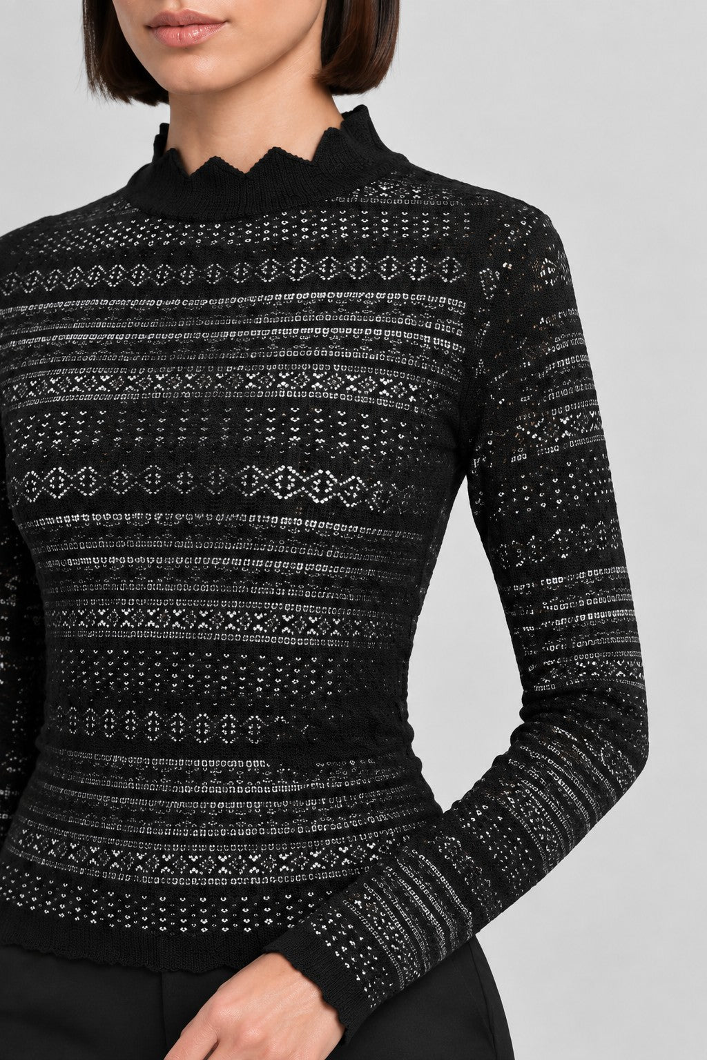 Zara Damen Top Schwarz Größe S