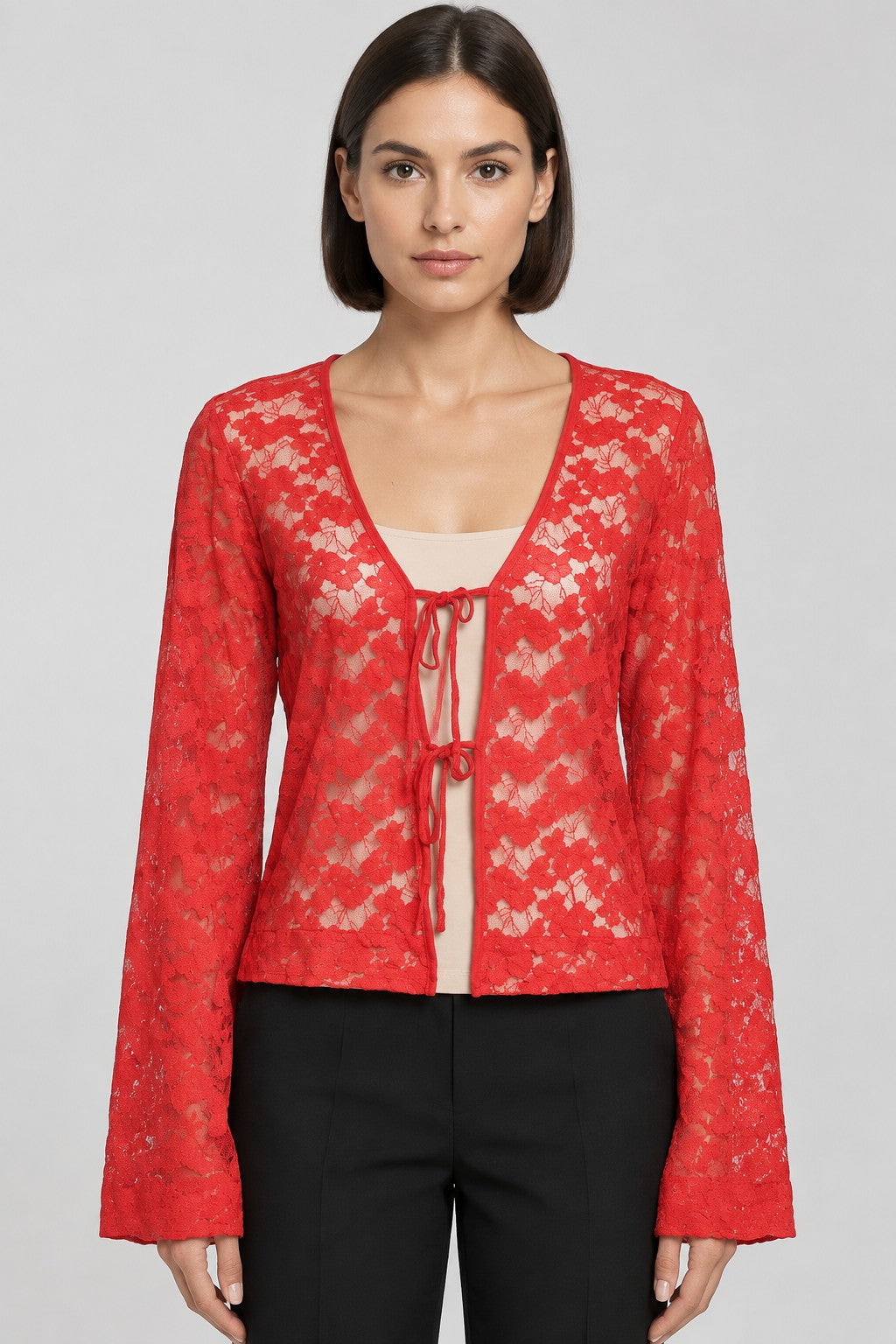 Cras Damen Top Rot Größe S