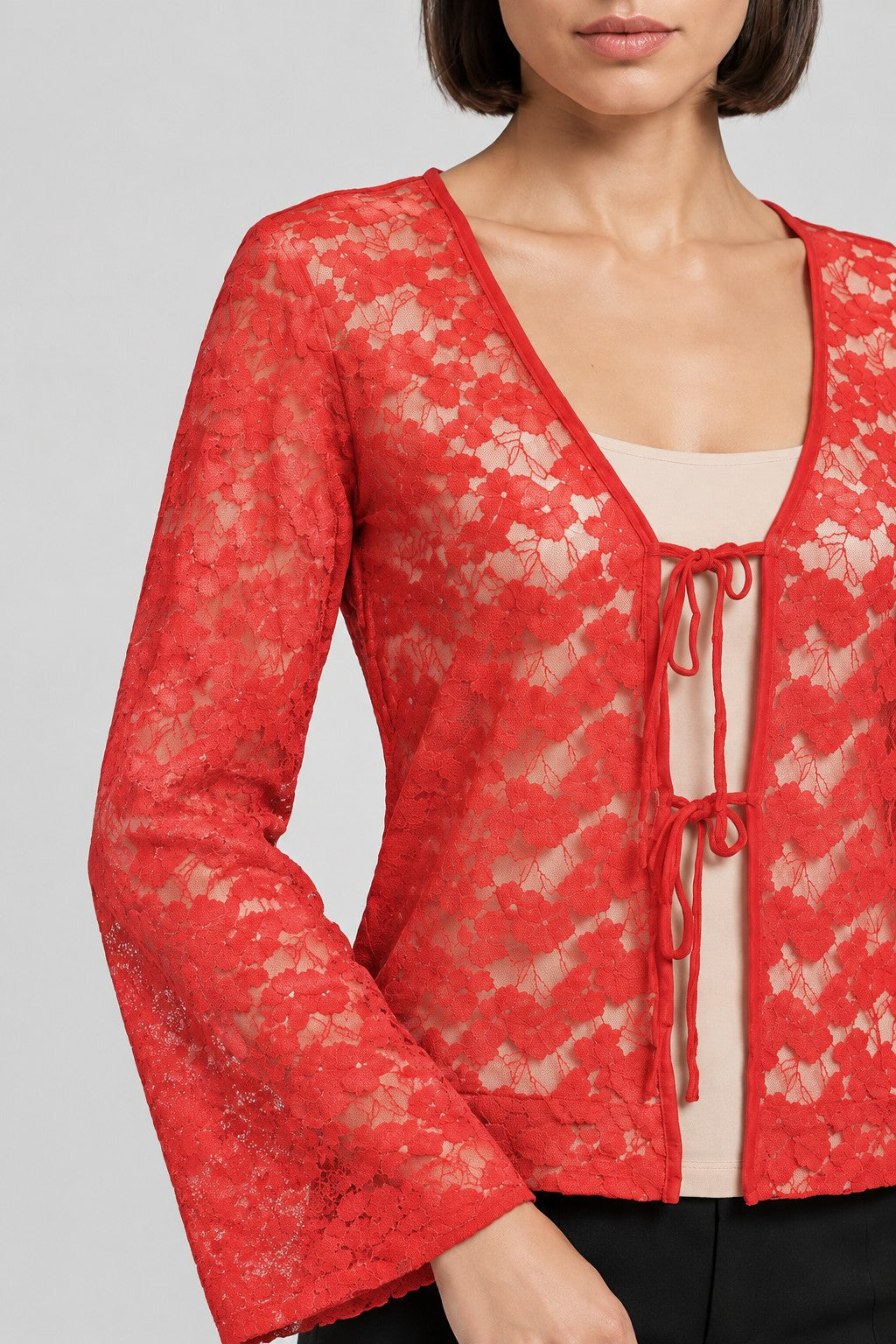 Cras Damen Top Rot Größe S