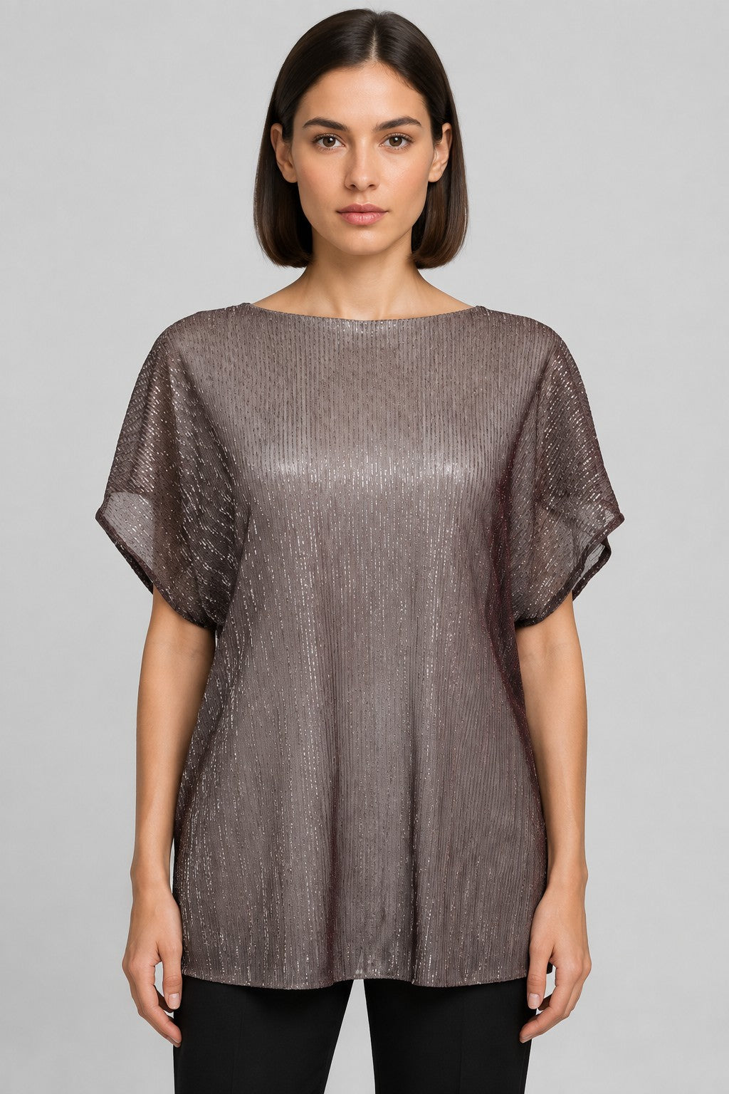 Gestuz Damen Top Braun Mehrfarbig Größe M