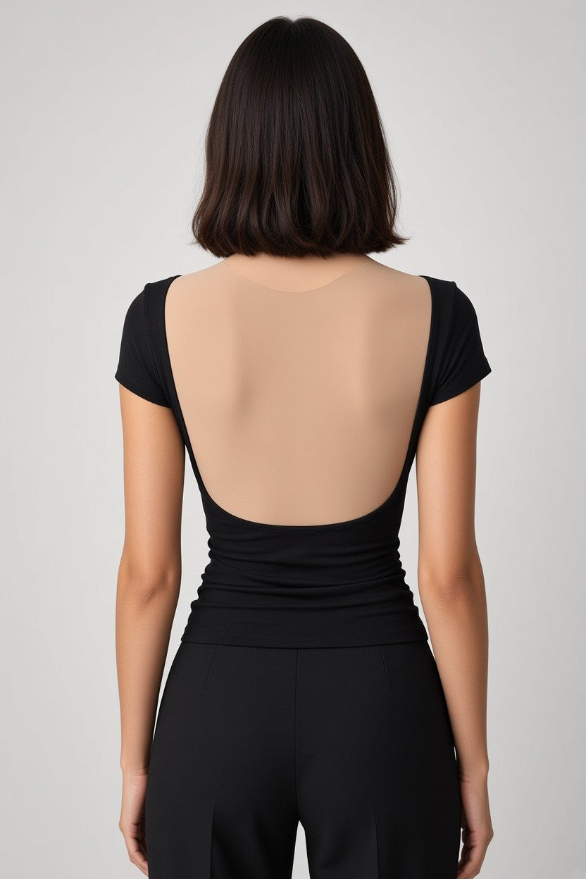 Gina Tricot Damen Top Schwarz Größe XS
