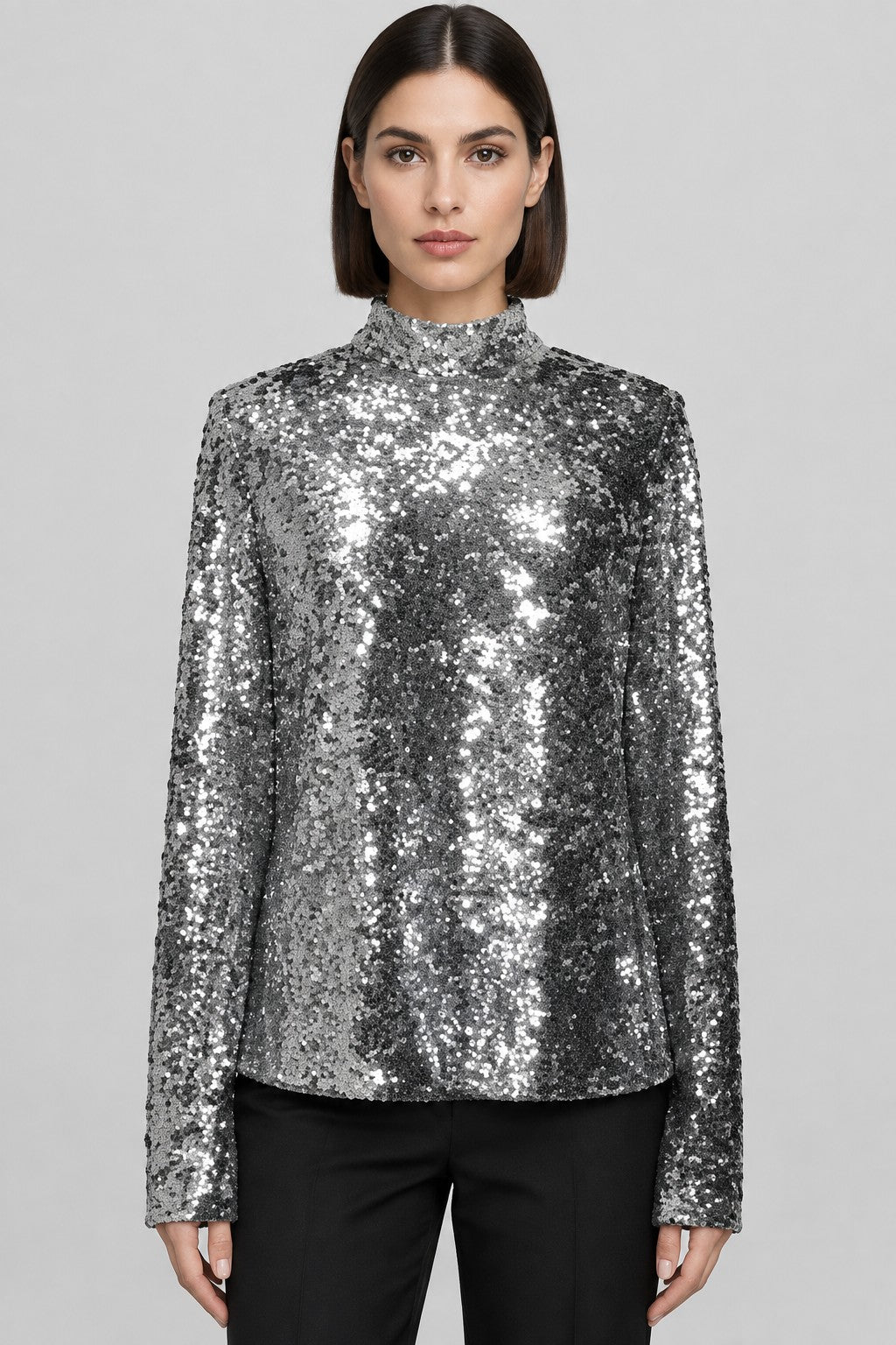 H&M Damen Top Silber Größe XL