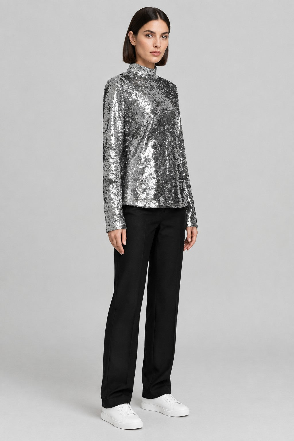 H&M Damen Top Silber Größe XL