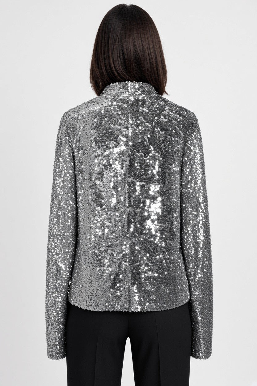H&M Damen Top Silber Größe XL