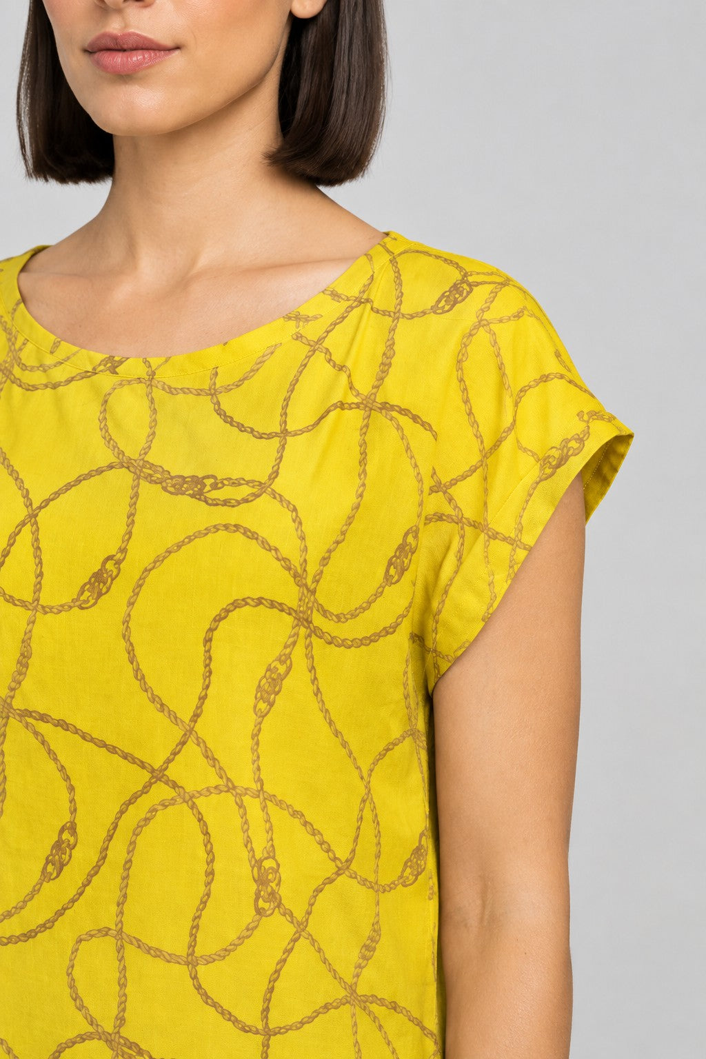 Lauren Ralph Lauren Damen Top Gelb Braun Größe M