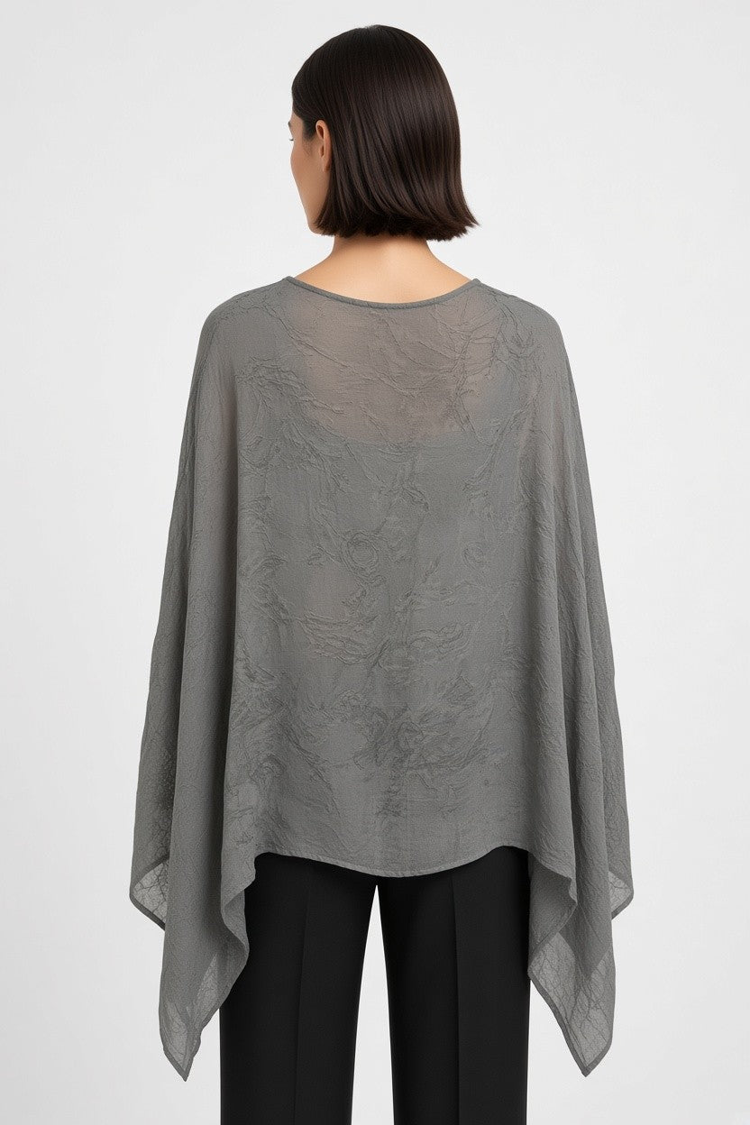 Made in Italy Damen Top Grau Größe L/XL