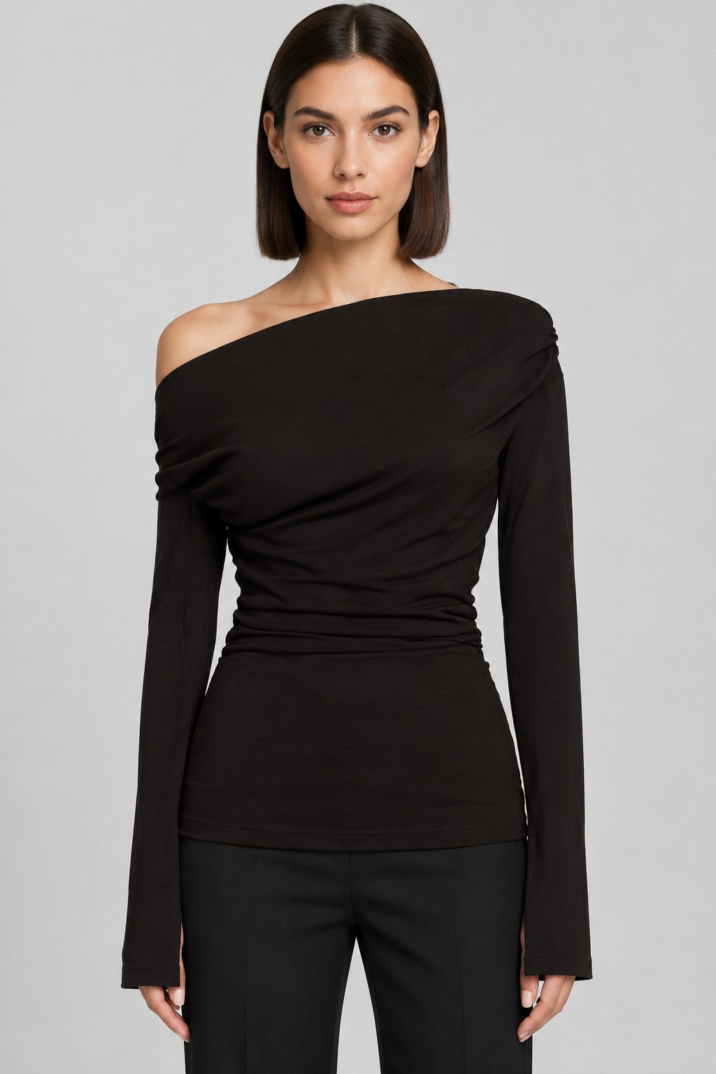NA-KD Damen Top Braun Größe XS