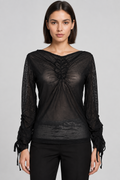 QS by S.Oliver Damen Top Schwarz Größe M