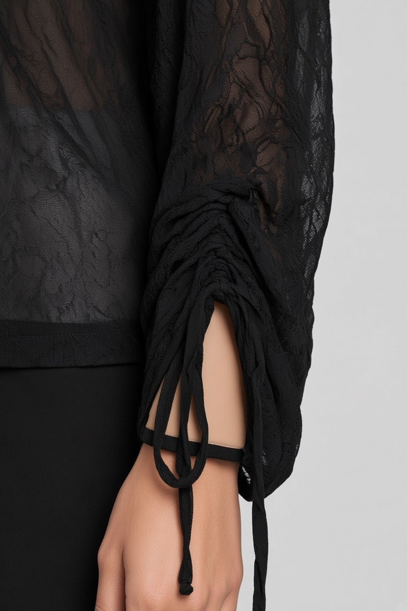 QS by S.Oliver Damen Top Schwarz Größe M