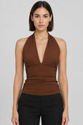 Zara Damen Top Braun Größe S
