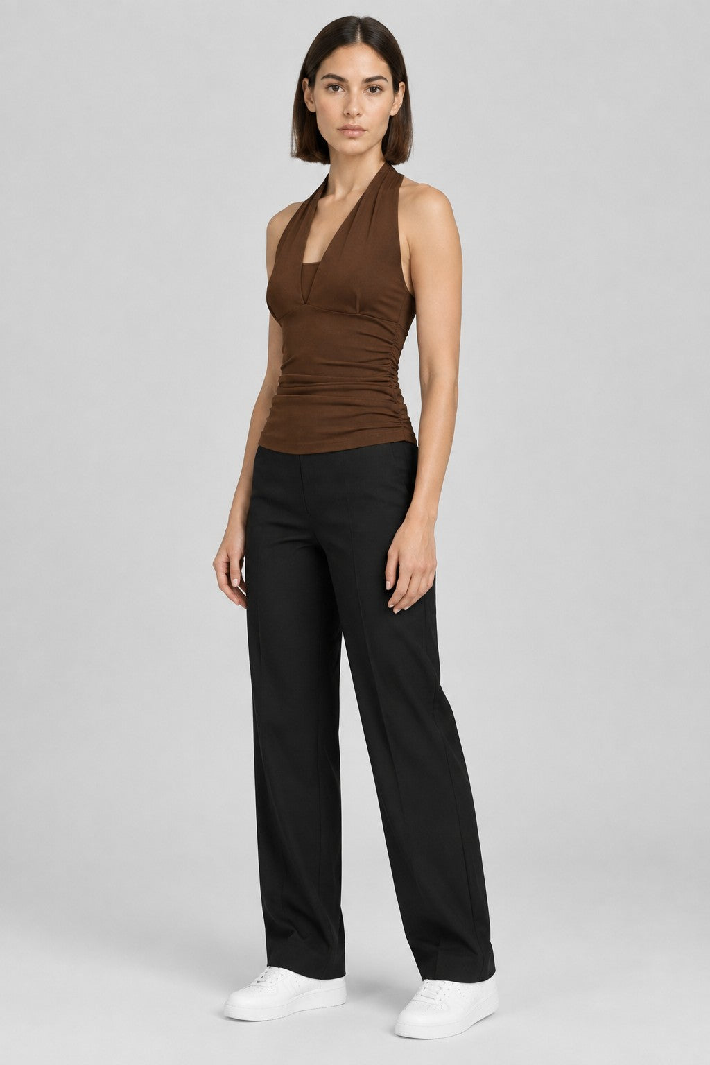 Zara Damen Top Braun Größe S