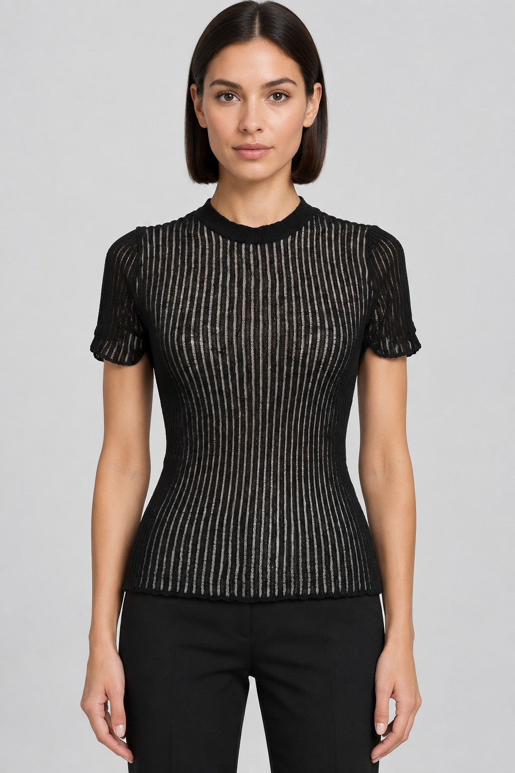 Zara Damen Top Schwarz Größe S