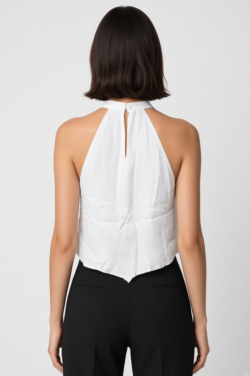 Zara Damen Top Weiß Größe XS