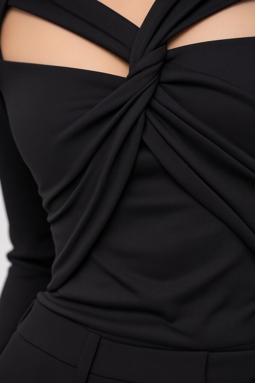 Bik Bok Damen Top Schwarz Größe M