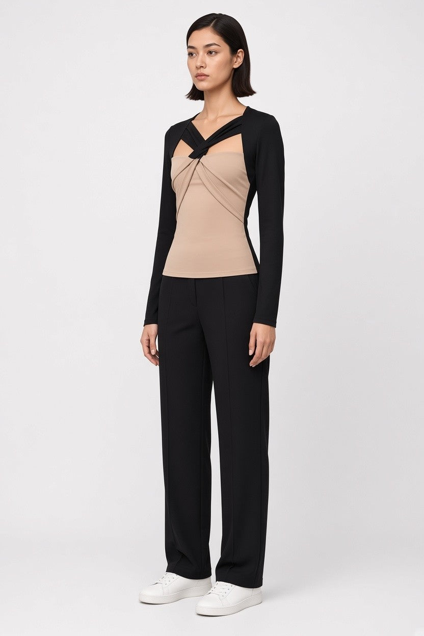 Bik Bok Damen Top Schwarz Größe M