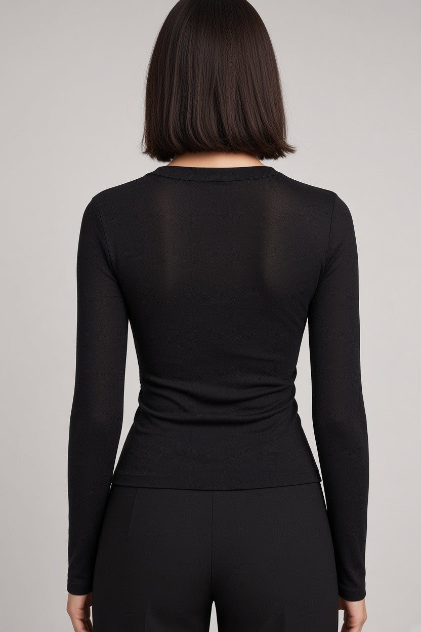 Bik Bok Damen Top Schwarz Größe M