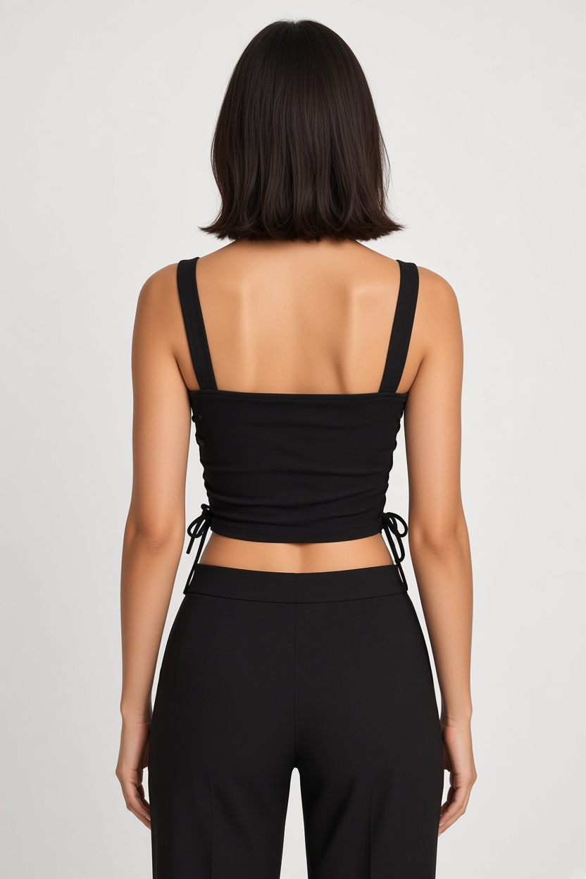 Defi Damen Crop Top Schwarz Größe XS/S