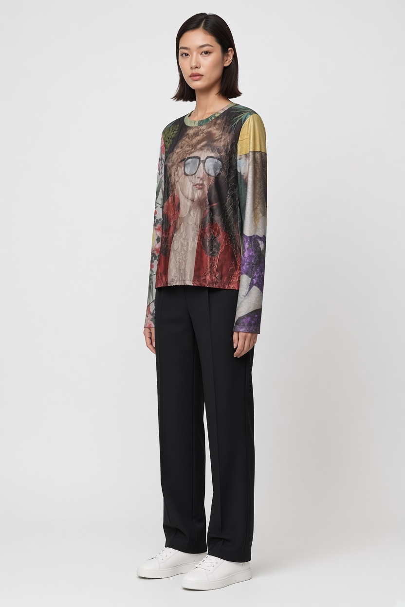Desigual Damen Top Mehrfarbig Größe XL