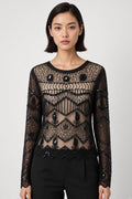 Drôle de Copine Damen Top Schwarz Größe M/L