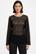 ESPRIT Damen Top Schwarz Größe L