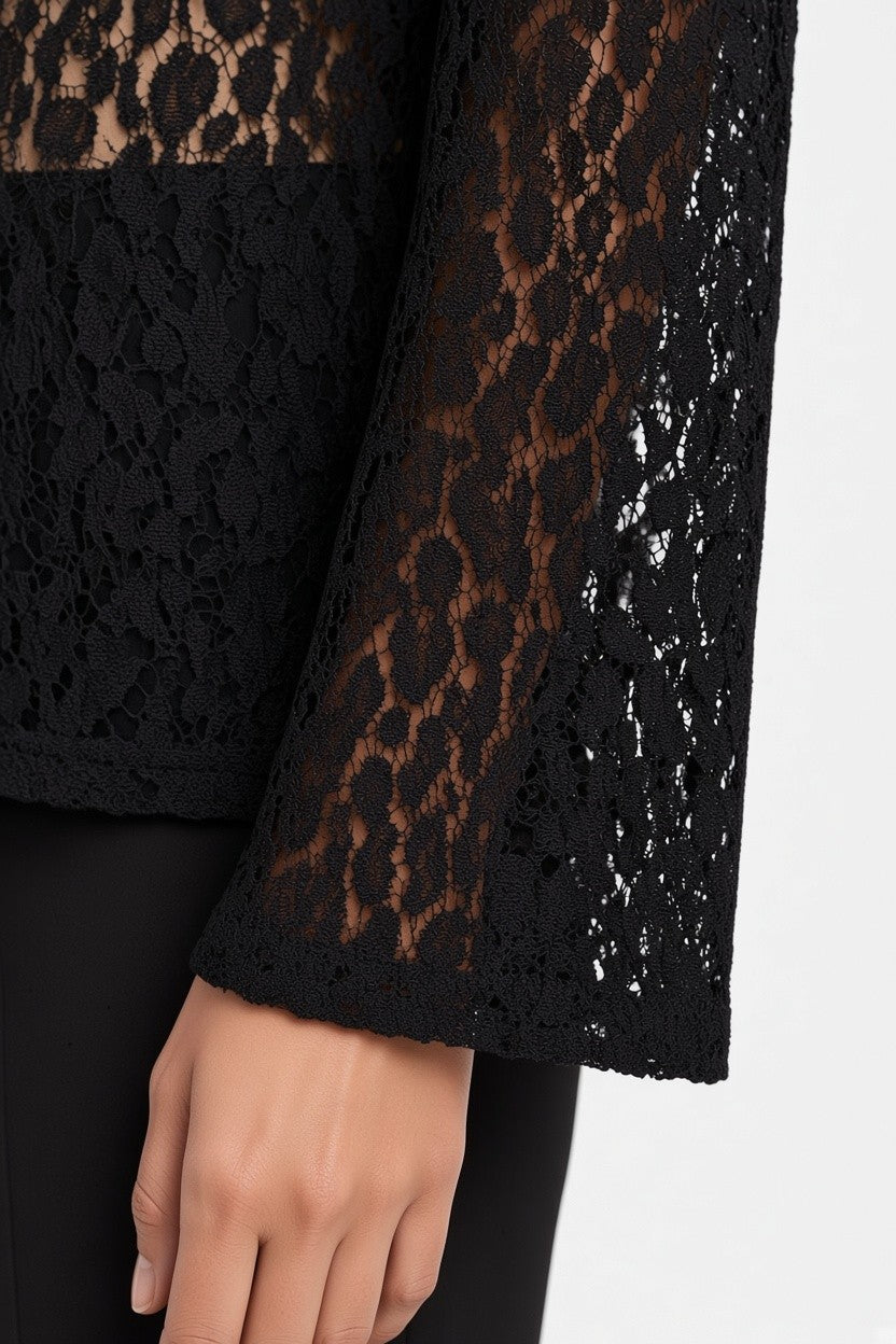 ESPRIT Damen Top Schwarz Größe L