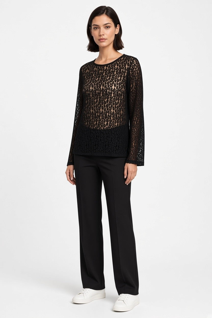 ESPRIT Damen Top Schwarz Größe L