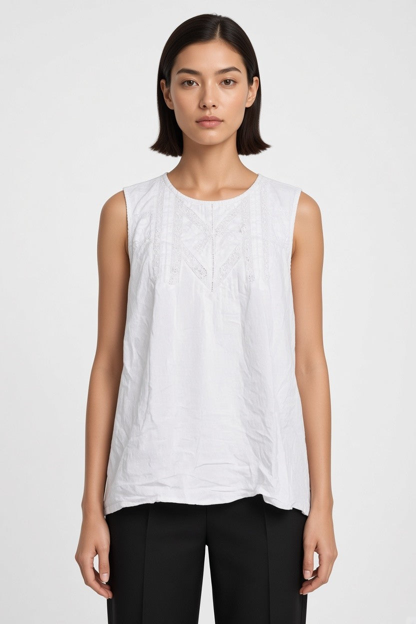 ESPRIT Damen Top Weiß Größe XXL