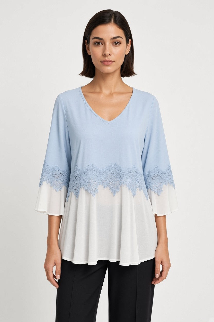 Fair Lady Damen Top Blau Größe S