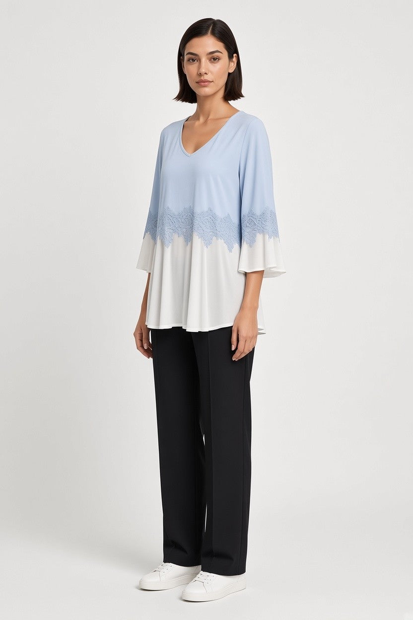 Fair Lady Damen Top Blau Größe S