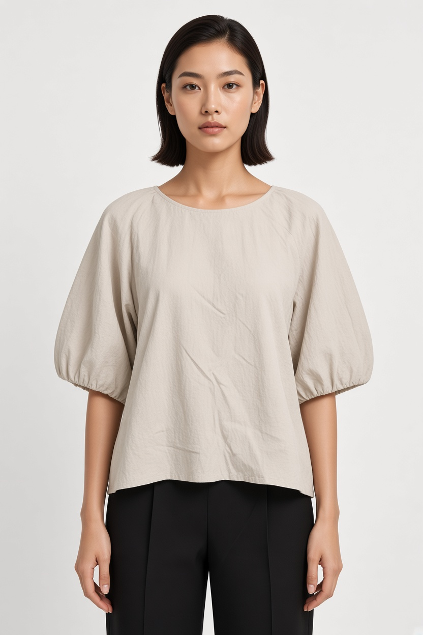 H&M Modern Classic Damen Top Beige Größe M