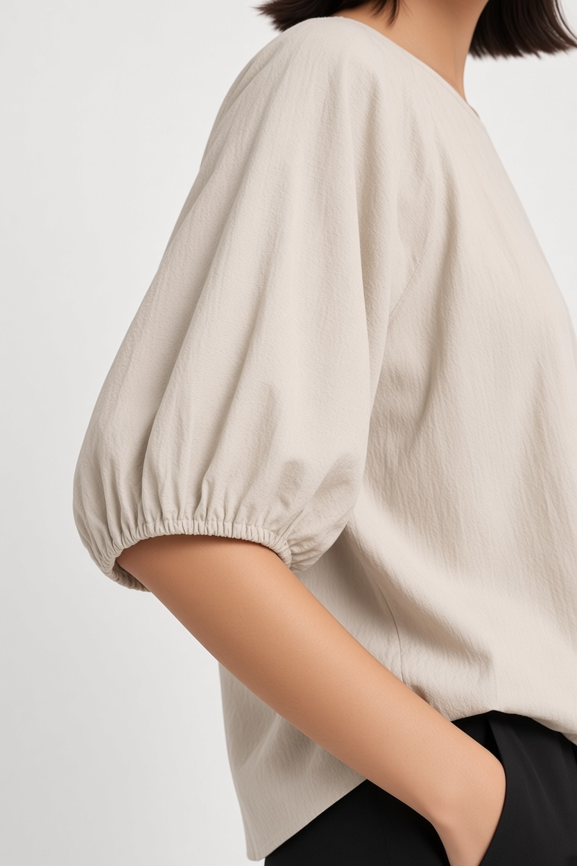 H&M Modern Classic Damen Top Beige Größe M