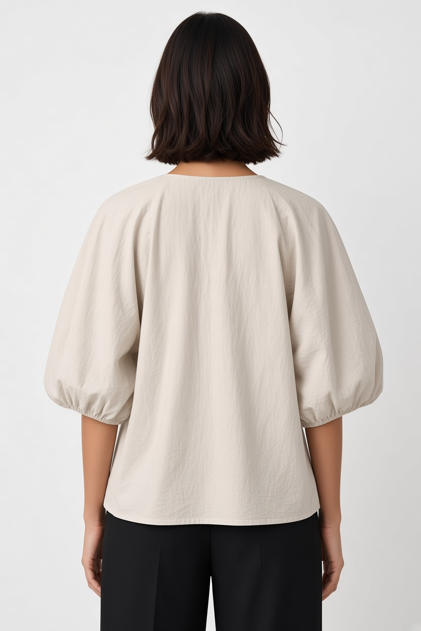 H&M Modern Classic Damen Top Beige Größe M