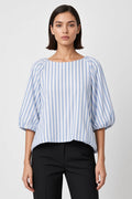 H&M Modern Classic Damen Top Blau Weiß Größe XXL