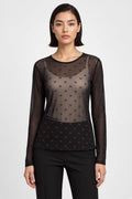 Liberté Essentiel Damen Top Schwarz Pink Größe L