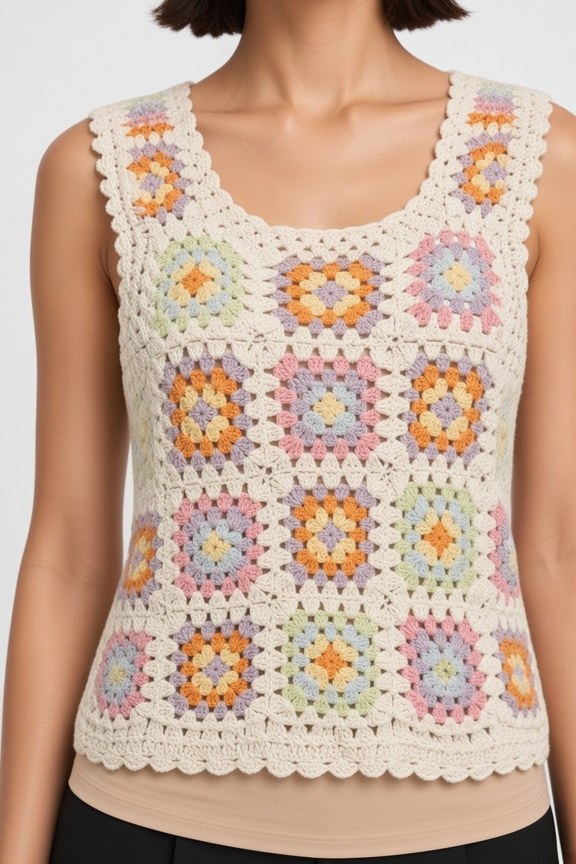 Monki Damen Top Beige Mehrfarbig Größe M