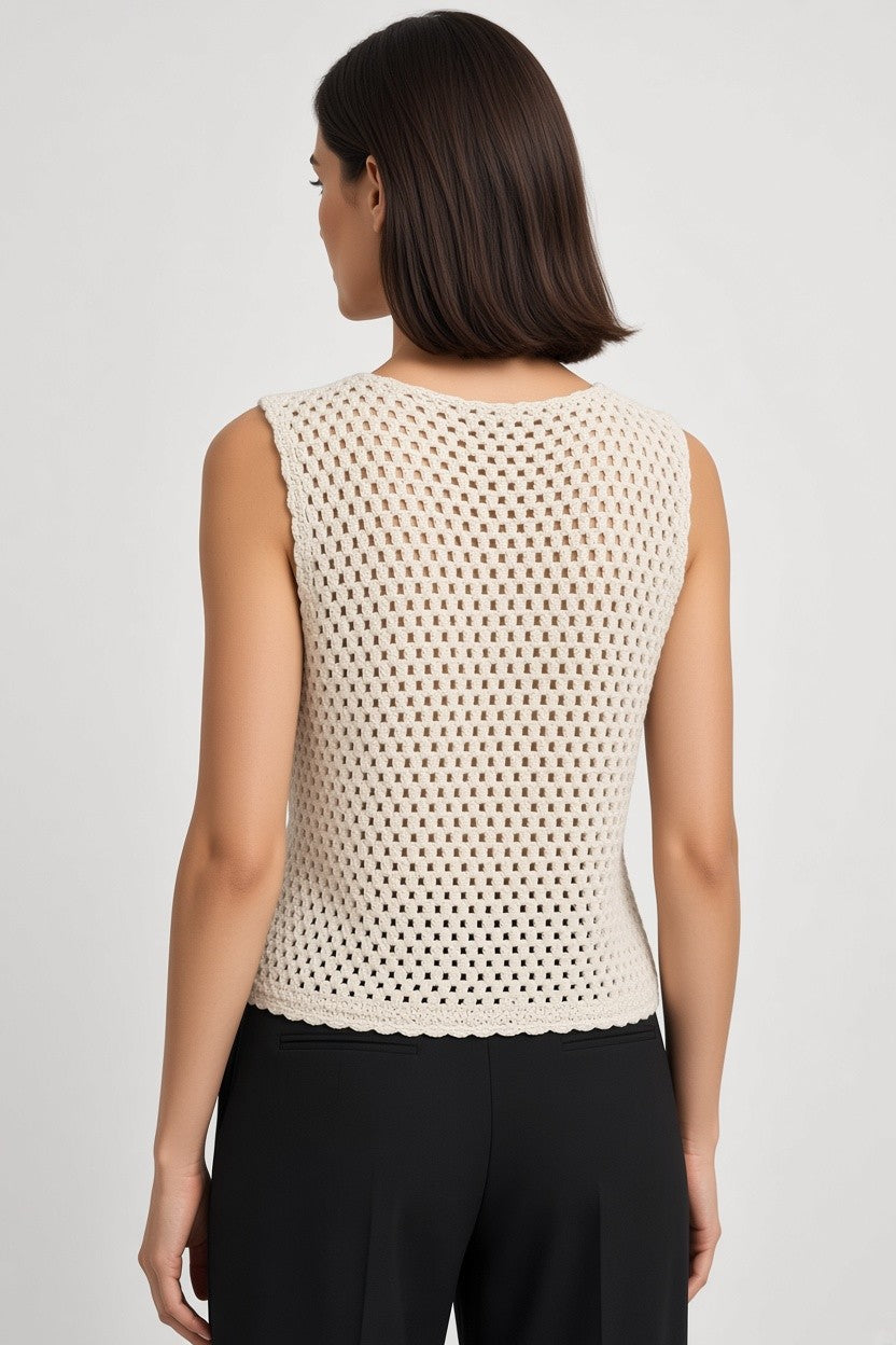 Monki Damen Top Beige Mehrfarbig Größe M