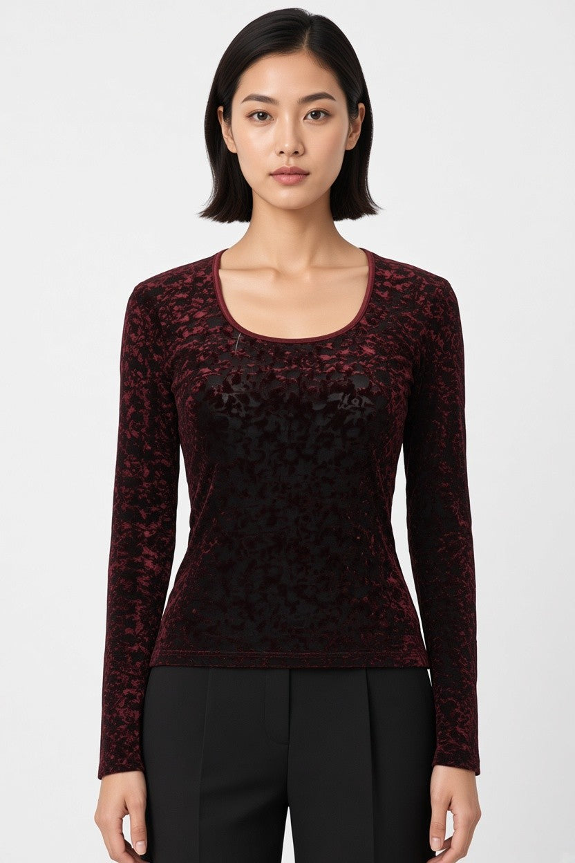 Morgan de Toi Damen Top Rot Schwarz Größe M