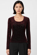 Morgan de Toi Damen Top Rot Schwarz Größe M
