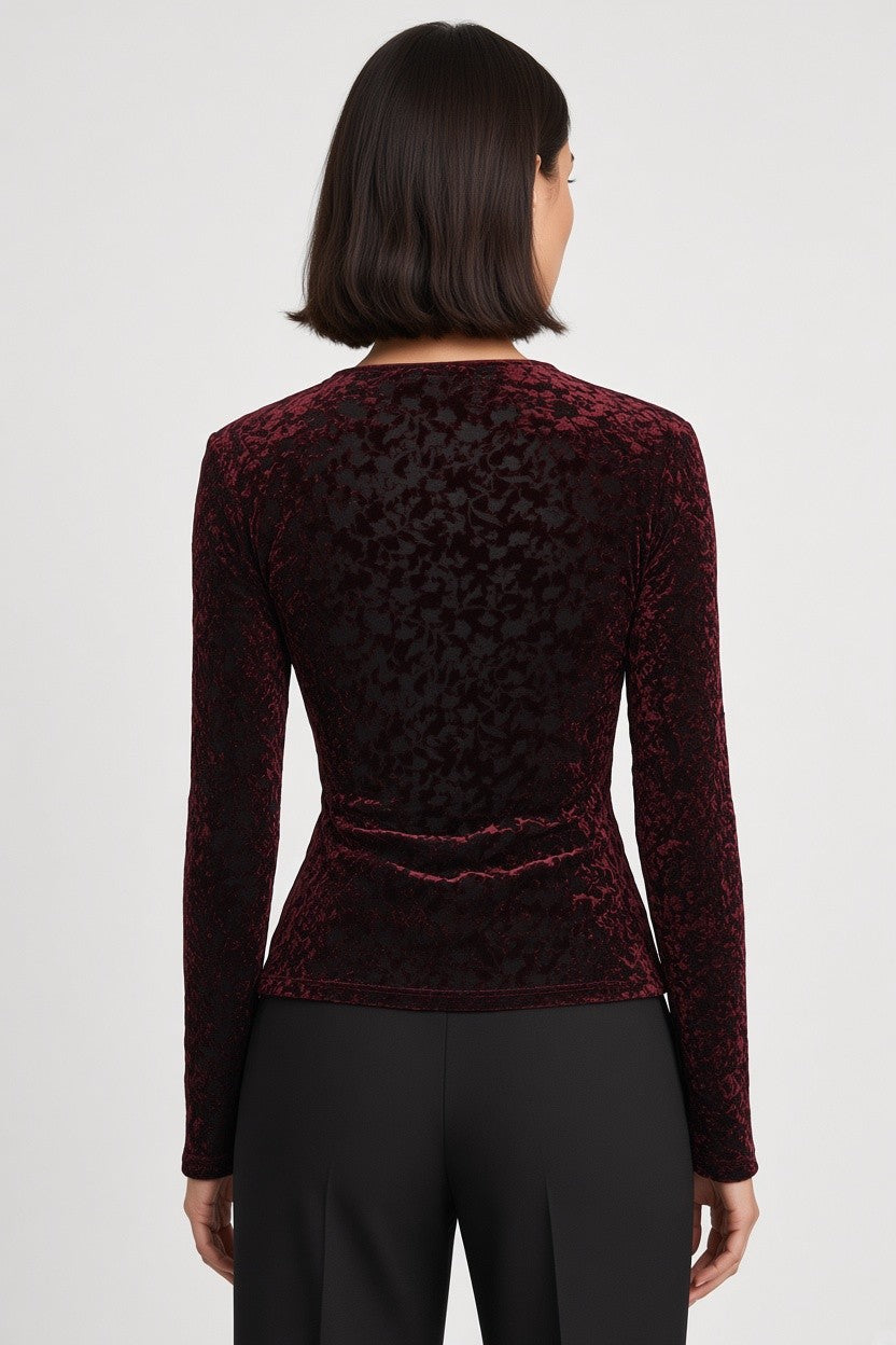 Morgan de Toi Damen Top Rot Schwarz Größe M