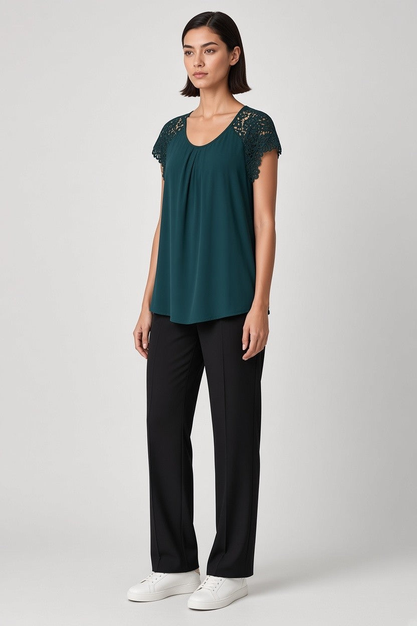 Shein Curve Damen Top Grün Größe 2XL