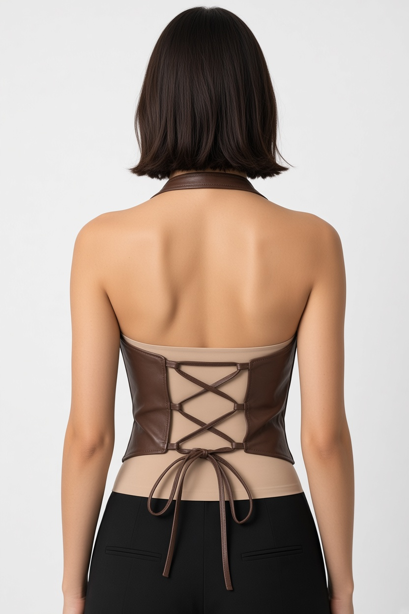 Shein Damen Top Braun Größe XS