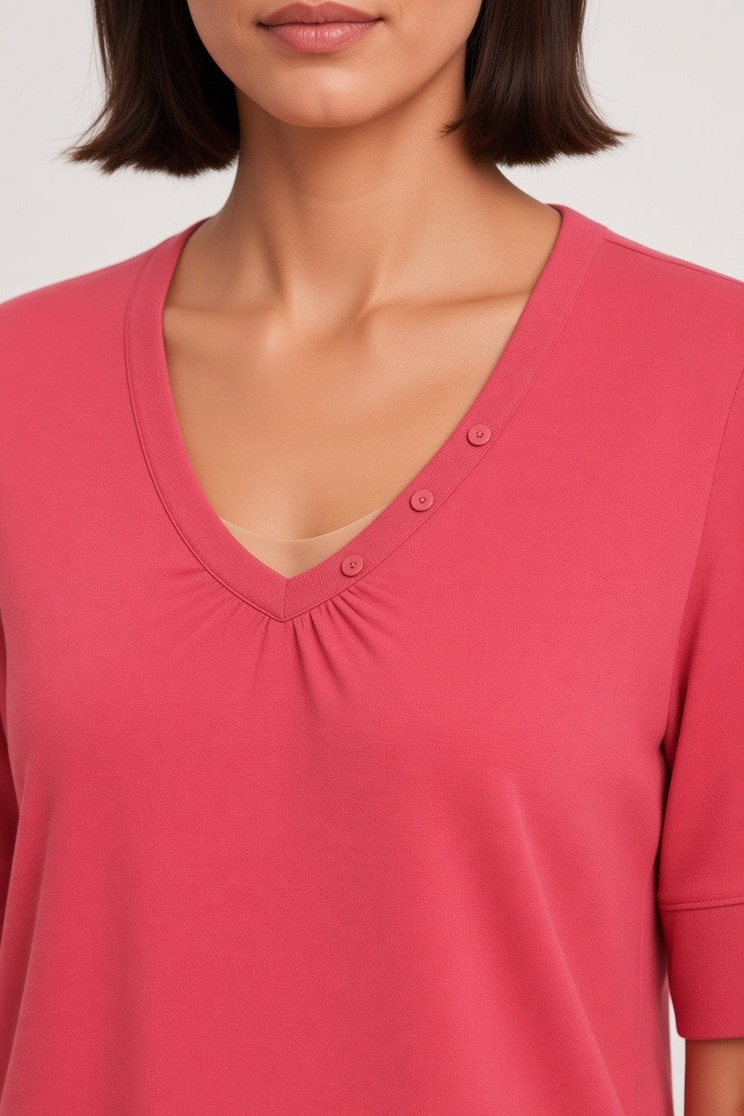 Soyaconcept Damen Top Pink Größe XL